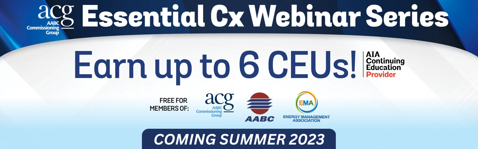 ACG Essential Cx Webinar Series are back in Summer 2023